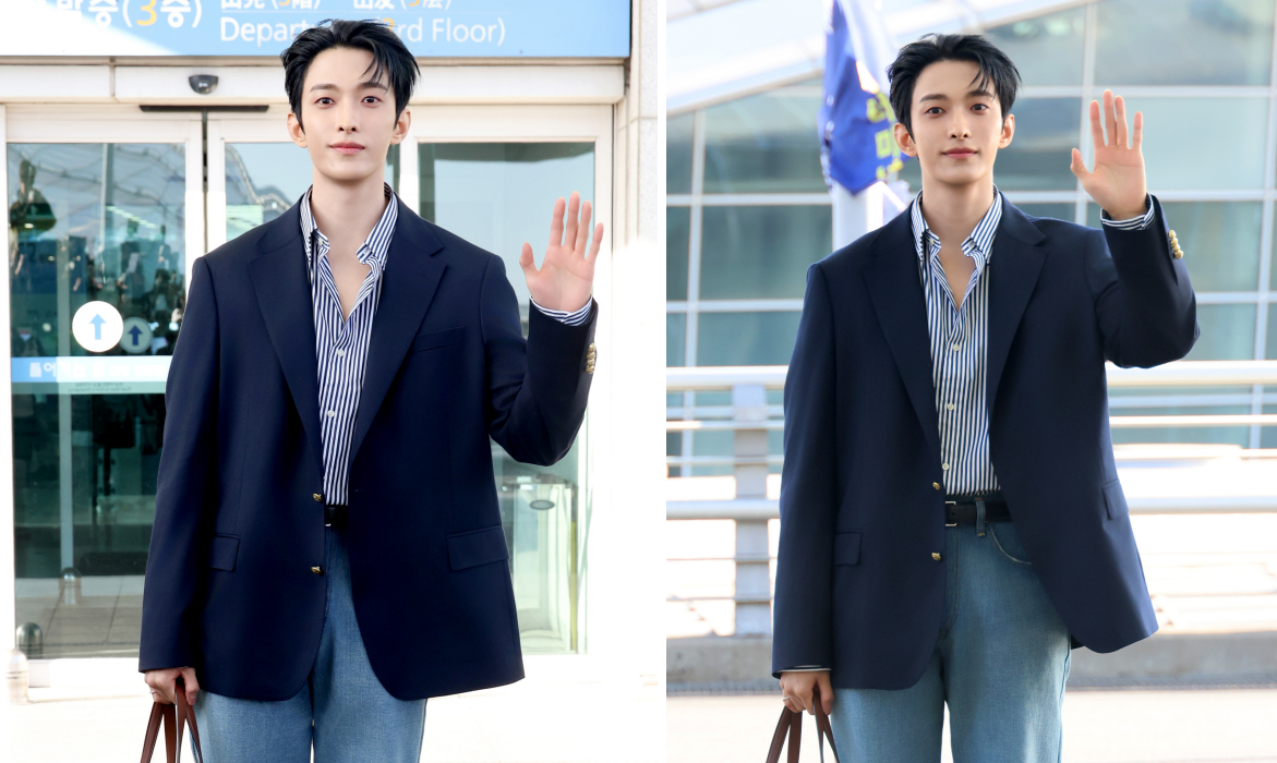 [공항패션] 세븐틴 도겸, 여유로운 핏의 폴로 블레이저 코디 28-Image